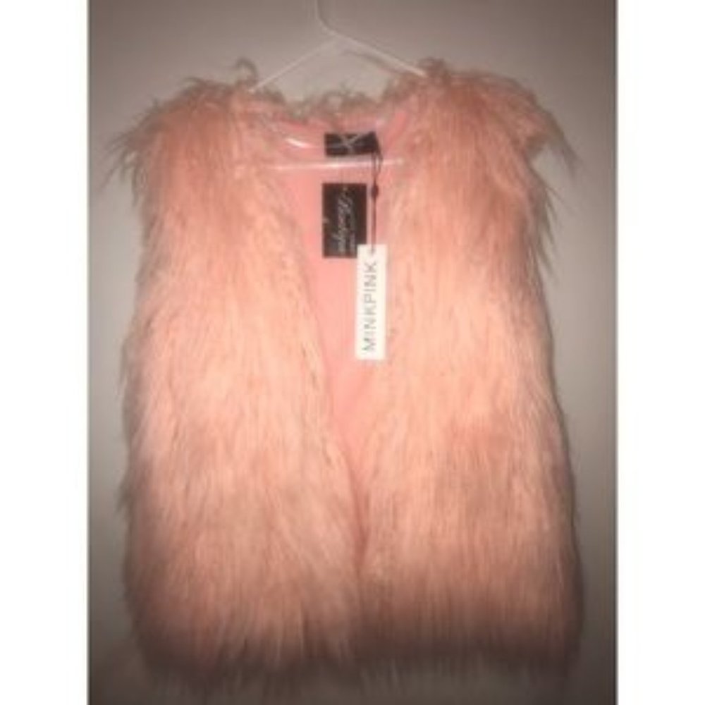 MINKPINK 'Pretty in Pink' cotton candy fur vest - Picture 5 of 5